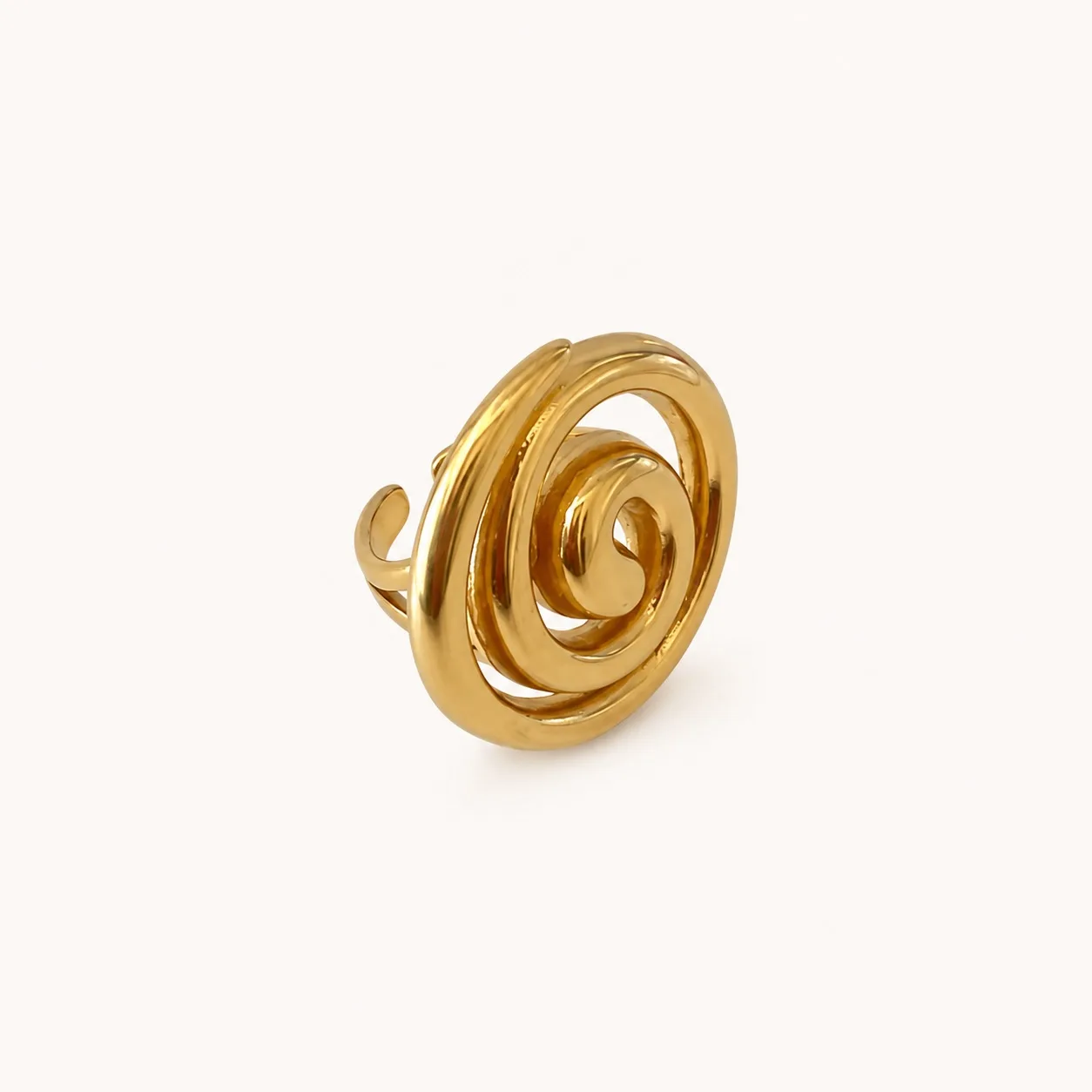 Anillo Espiral Dorada XL