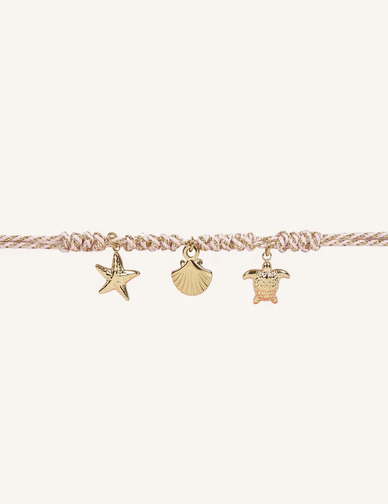 Pulsera Atlántico trenzada con dijes marinos